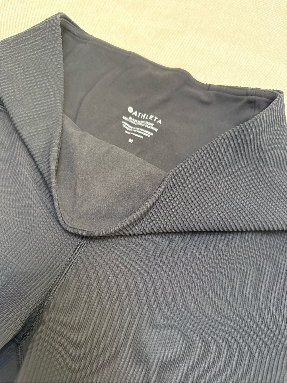 Athleta Black Ribbed Leggings